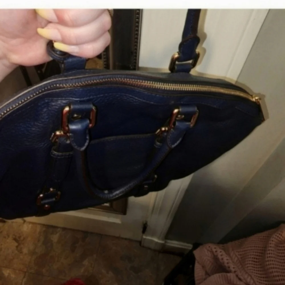NWT Michael kors navy Bedford satchel